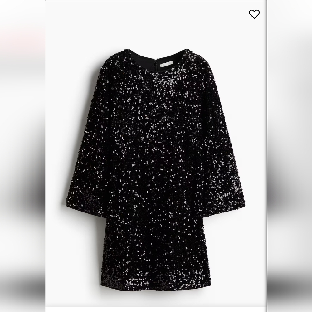 Sequin Black Dress H&M